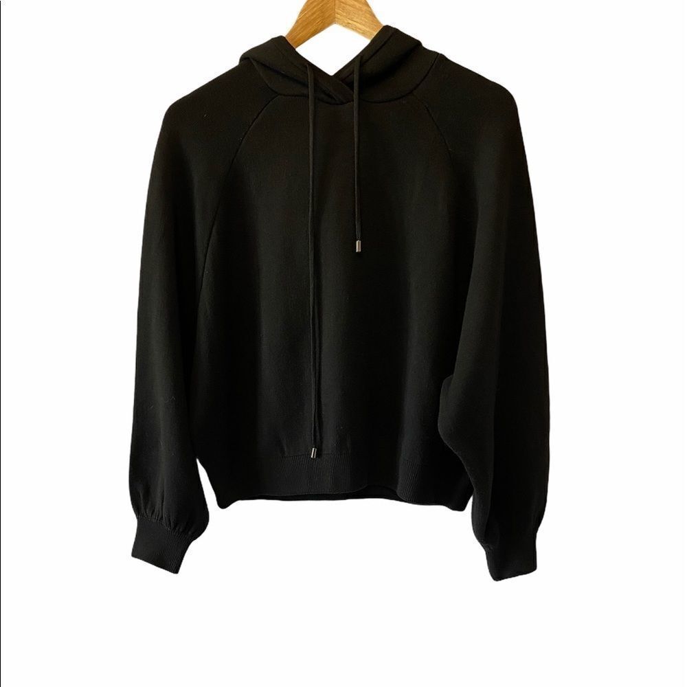 TWIK Black Cropped Heavy Knit Pullover Sweater M